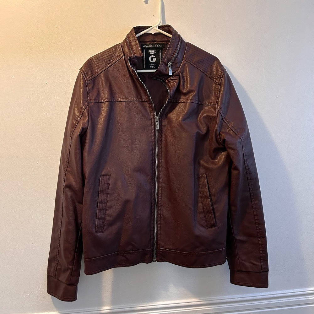 Plum Faux Leather Jacket